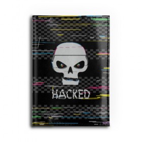 Обложка для автодокументов с принтом Hacked в Белгороде, натуральная кожа |  размер 19,9*13 см; внутри 4 больших “конверта” для документов и один маленький отдел — туда идеально встанут права | Тематика изображения на принте: hacker | hacknet | взлом | виртуальность | кибер | киберпанк | программист | хакер