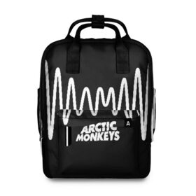 Женский рюкзак 3D с принтом ARCTIC MONKEYS в Белгороде, 100% полиэстер | лямки с регулируемой длиной, сверху ручки, чтобы рюкзак нести как сумку. Основное отделение закрывается на молнию, как и внешний карман. Внутри два дополнительных кармана, один из которых закрывается на молнию. По бокам два дополнительных кармашка, куда поместится маленькая бутылочка
 | arctic monkeys | арктик манкис | арктические мартышки