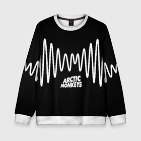 Детский свитшот 3D с принтом ARCTIC MONKEYS в Белгороде, 100% полиэстер | свободная посадка, прямой крой, мягкая тканевая резинка на рукавах и понизу свитшота | arctic monkeys | арктик манкис | арктические мартышки