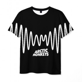 Мужская футболка 3D с принтом ARCTIC MONKEYS в Белгороде, 100% полиэфир | прямой крой, круглый вырез горловины, длина до линии бедер | arctic monkeys | арктик манкис | арктические мартышки