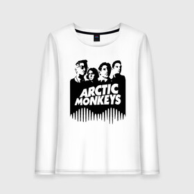 Женский лонгслив хлопок с принтом ARCTIC MONKEYS в Белгороде, 100% хлопок |  | arctic monkeys | арктик манкис | арктические мартышки