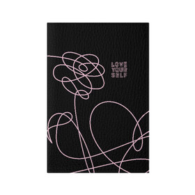 Обложка для паспорта матовая кожа с принтом BTS в Белгороде, натуральная матовая кожа | размер 19,3 х 13,7 см; прозрачные пластиковые крепления | bangtan boys | beyond the scene | bts | k pop | kpop | love yourself | бтс | к поп