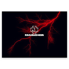 Поздравительная открытка с принтом Rammstein. в Белгороде, 100% бумага | плотность бумаги 280 г/м2, матовая, на обратной стороне линовка и место для марки
 | 3d | hard | logo | metal | music | rammstein | rock | гроза | знак | иллюстрация | лого | метал | молния | музыка | рамштайн | рок | символ | текстура