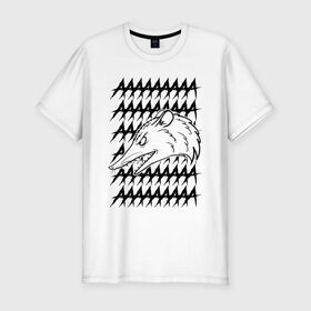 Мужская футболка премиум с принтом Злой опосум в Белгороде, 92% хлопок, 8% лайкра | приталенный силуэт, круглый вырез ворота, длина до линии бедра, короткий рукав | Тематика изображения на принте: животные | крик | опоссум
