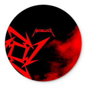 Коврик для мышки круглый с принтом Metallica в Белгороде, резина и полиэстер | круглая форма, изображение наносится на всю лицевую часть | metalica | metallica | группа | джеймс хэтфилд | кирк хэмметт | ларс ульрих | метал | металика | металлика | миталика | музыка | роберт трухильо | рок | трэш | трэшметал | хард | хеви