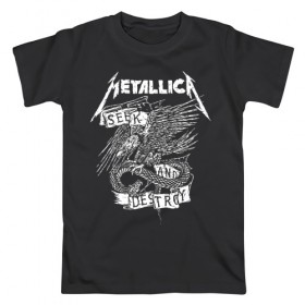 Мужская футболка хлопок с принтом Metallica в Белгороде, 100% хлопок | прямой крой, круглый вырез горловины, длина до линии бедер, слегка спущенное плечо. | Тематика изображения на принте: metalica | metallica | группа | джеймс хэтфилд | кирк хэмметт | ларс ульрих | метал | металика | металлика | миталика | музыка | роберт трухильо | рок | трэш | трэшметал | хард | хеви
