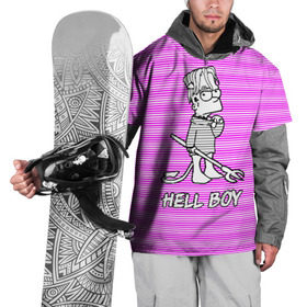 Накидка на куртку 3D с принтом Lil Peep (Hell Boy) в Белгороде, 100% полиэстер |  | alone | boy | hell | hell boy | lil | lil peep | peep | rap | sad | лил пип | маленький пип | пип | реп | рэп