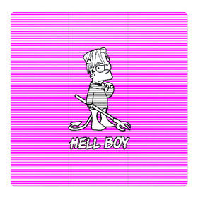 Магнитный плакат 3Х3 с принтом Lil Peep (Hell Boy) в Белгороде, Полимерный материал с магнитным слоем | 9 деталей размером 9*9 см | Тематика изображения на принте: alone | boy | hell | hell boy | lil | lil peep | peep | rap | sad | лил пип | маленький пип | пип | реп | рэп