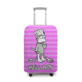 Чехол для чемодана 3D с принтом Lil Peep (Hell Boy) в Белгороде, 86% полиэфир, 14% спандекс | двустороннее нанесение принта, прорези для ручек и колес | alone | boy | hell | hell boy | lil | lil peep | peep | rap | sad | лил пип | маленький пип | пип | реп | рэп