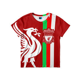 Детская футболка 3D с принтом Liverpool (3) в Белгороде, 100% гипоаллергенный полиэфир | прямой крой, круглый вырез горловины, длина до линии бедер, чуть спущенное плечо, ткань немного тянется | champions | england | league | liverpool | англия | ливерпуль | лига | чемпионов