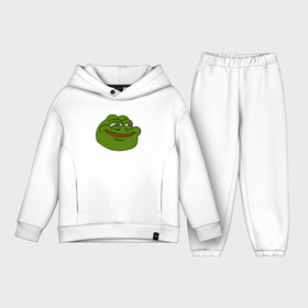 Детский костюм хлопок Oversize с принтом PepeHappy в Белгороде,  |  | feels bad man | feels good man | pepe | pepe the frog | sad pepe | грустная лягушка | пепе