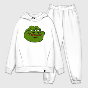 Мужской костюм хлопок OVERSIZE с принтом PepeHappy в Белгороде,  |  | feels bad man | feels good man | pepe | pepe the frog | sad pepe | грустная лягушка | пепе