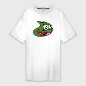 Платье-футболка хлопок с принтом Pepega в Белгороде,  |  | feels bad man | feels good man | pepe | pepe the frog | sad pepe | грустная лягушка | пепе | пепега