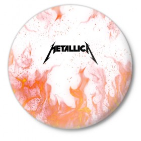 Значок с принтом METALLICA в Белгороде,  металл | круглая форма, металлическая застежка в виде булавки | metallica | металлика