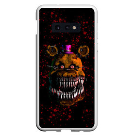 Чехол для Samsung S10E с принтом FNAF Nightmare в Белгороде, Силикон | Область печати: задняя сторона чехла, без боковых панелей | blood | five nights at freddy’s | fnaf | game | horror | игра | кровь | пять ночей у фредди | ужас | фнаф | фреди