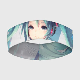 Повязка на голову 3D с принтом МИКУ ХАЦУНЭ | MIKU HATSUNE в Белгороде,  |  | Тематика изображения на принте: anime | character | geisha | hatsune miku | japan | kimono | manga | style | аниме | вокалоид | девушки | манга | мульт | оружие | сёдзё | сериал | хатсуне мику