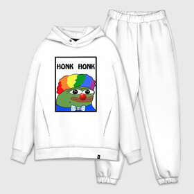 Мужской костюм хлопок OVERSIZE с принтом Honk Honk в Белгороде,  |  | feels bad man | feels good man | honk honk | pepe | pepe the frog | sad pepe | грустная лягушка | пепе