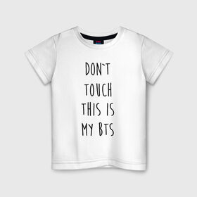 Детская футболка хлопок с принтом BTS в Белгороде, 100% хлопок | круглый вырез горловины, полуприлегающий силуэт, длина до линии бедер | bangtan boys | bts | бтс