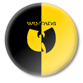 Значок с принтом WU TANG CLAN в Белгороде,  металл | круглая форма, металлическая застежка в виде булавки | wu tang | wu tang clan | ву танг | ву танг клан