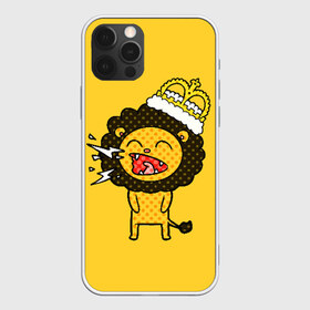 Чехол для iPhone 12 Pro Max с принтом Лев в Белгороде, Силикон |  | animal | beast | childish | crown | drawing | funny | king | lion | mane | screaming | yellow | грива | детский | желтый | животное | зверь | корона | кричит | лев | рисунок | смешной | царь