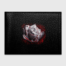 Обложка для студенческого билета с принтом Кровавая роза в Белгороде, натуральная кожа | Размер: 11*8 см; Печать на всей внешней стороне | брызги | кровавая роза | кровь | роза | цветы