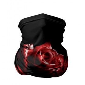 Бандана-труба 3D с принтом Кровавая роза в Белгороде, 100% полиэстер, ткань с особыми свойствами — Activecool | плотность 150‒180 г/м2; хорошо тянется, но сохраняет форму | брызги | кровавая роза | кровь | роза | цветы