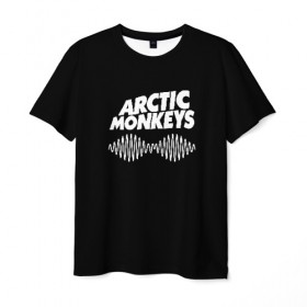 Мужская футболка 3D с принтом ARCTIC MONKEYS в Белгороде, 100% полиэфир | прямой крой, круглый вырез горловины, длина до линии бедер | arctic monkeys | арктик манкис | арктические мартышки