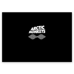 Поздравительная открытка с принтом ARCTIC MONKEYS в Белгороде, 100% бумага | плотность бумаги 280 г/м2, матовая, на обратной стороне линовка и место для марки
 | Тематика изображения на принте: arctic monkeys | арктик манкис | арктические мартышки