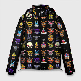 Мужская зимняя куртка 3D с принтом Five Nights at Freddy в Белгороде, верх — 100% полиэстер; подкладка — 100% полиэстер; утеплитель — 100% полиэстер | длина ниже бедра, свободный силуэт Оверсайз. Есть воротник-стойка, отстегивающийся капюшон и ветрозащитная планка. 

Боковые карманы с листочкой на кнопках и внутренний карман на молнии. | 4 | animation | bonnie | chica | fnaf | foxy | freddy | funny | horror | pizza | scary | sfm | бонни | майк | ночей | пять | ужас | фокси | фредди | чика | шмидт