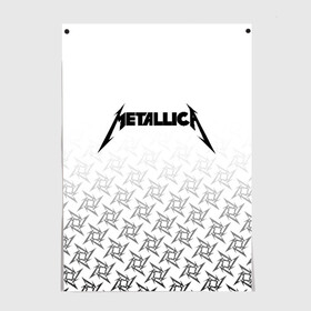 Постер с принтом METALLICA в Белгороде, 100% бумага
 | бумага, плотность 150 мг. Матовая, но за счет высокого коэффициента гладкости имеет небольшой блеск и дает на свету блики, но в отличии от глянцевой бумаги не покрыта лаком | metallica | металлика