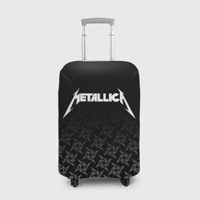 Чехол для чемодана 3D с принтом METALLICA в Белгороде, 86% полиэфир, 14% спандекс | двустороннее нанесение принта, прорези для ручек и колес | metallica | металлика