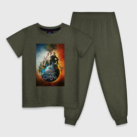 Детская пижама хлопок с принтом GOOD OMENS в Белгороде, 100% хлопок |  брюки и футболка прямого кроя, без карманов, на брюках мягкая резинка на поясе и по низу штанин
 | good omens | благие знамения | терри пратчетт