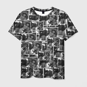 Мужская футболка 3D с принтом Pop art SENPAI в Белгороде, 100% полиэфир | прямой крой, круглый вырез горловины, длина до линии бедер | amv | anime | pop art | senpai | style | аниме | безумство | бикини | кохай | кросотки | микс | поп арт | сёдзё | семпай