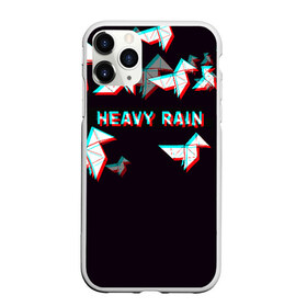 Чехол для iPhone 11 Pro матовый с принтом Heavy Rain (Glitch) в Белгороде, Силикон |  | 3d | game | glitch | heavy rain | геометрия | глитч | игра | надпись | оригами | хеви рейн