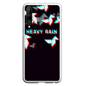 Чехол для Honor P30 с принтом Heavy Rain (Glitch) в Белгороде, Силикон | Область печати: задняя сторона чехла, без боковых панелей | 3d | game | glitch | heavy rain | геометрия | глитч | игра | надпись | оригами | хеви рейн