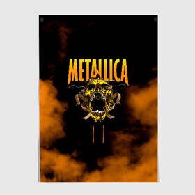 Постер с принтом Metallica в Белгороде, 100% бумага
 | бумага, плотность 150 мг. Матовая, но за счет высокого коэффициента гладкости имеет небольшой блеск и дает на свету блики, но в отличии от глянцевой бумаги не покрыта лаком | metalica | metallica | группа | джеймс хэтфилд | кирк хэмметт | ларс ульрих | метал | металика | металлика | миталика | музыка | роберт трухильо | рок | трэш | трэшметал | хард | хеви