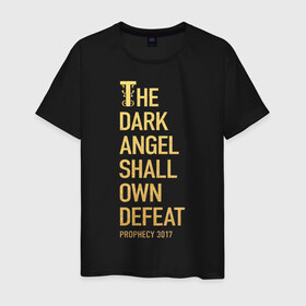 Мужская футболка хлопок с принтом Тёмный ангел одержит победу в Белгороде, 100% хлопок | прямой крой, круглый вырез горловины, длина до линии бедер, слегка спущенное плечо. | good | omens | sheen | tennant | азирафель | ангел | благие знамения | демон | кроули | падший | теннант | шин