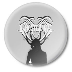 Значок с принтом Ghostemane в Белгороде,  металл | круглая форма, металлическая застежка в виде булавки | ghostemane | гоустмэйн