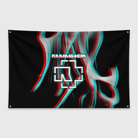 Флаг-баннер с принтом RAMMSTEIN в Белгороде, 100% полиэстер | размер 67 х 109 см, плотность ткани — 95 г/м2; по краям флага есть четыре люверса для крепления | lindemann | rammstein | рамштайн | тилль линдеманн