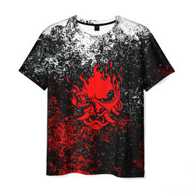 Мужская футболка 3D с принтом SAMURAI KEANU REEVES в Белгороде, 100% полиэфир | прямой крой, круглый вырез горловины, длина до линии бедер | cyberpunk | cyberpunk 2077 | samurai | киберпанк