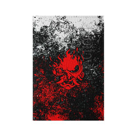 Обложка для паспорта матовая кожа с принтом SAMURAI KEANU REEVES в Белгороде, натуральная матовая кожа | размер 19,3 х 13,7 см; прозрачные пластиковые крепления | cyberpunk | cyberpunk 2077 | samurai | киберпанк