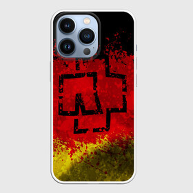 Чехол для iPhone 13 Pro с принтом Rammstein (Флаг). в Белгороде,  |  | 3d | hard | logo | metal | music | rammstein | rock | брызги красок | знак | лого | метал | музыка | рамштайн | рок | символ | текстура | флаг rammstein