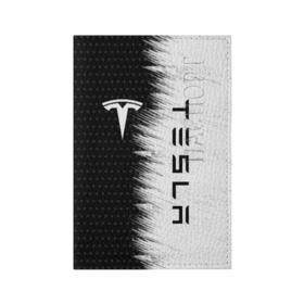 Обложка для паспорта матовая кожа с принтом TESLA (2) в Белгороде, натуральная матовая кожа | размер 19,3 х 13,7 см; прозрачные пластиковые крепления | elon | elon musk | musk | space | tesla | автолюбитель | автомобиль | илон маск | тесла