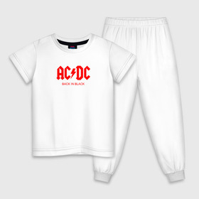 Детская пижама хлопок с принтом AC/DC в Белгороде, 100% хлопок |  брюки и футболка прямого кроя, без карманов, на брюках мягкая резинка на поясе и по низу штанин
 | ac dc | acdc | ас дс | асдс