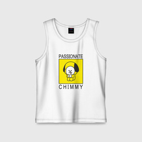 Детская майка хлопок с принтом PASSIONATE CHIMMY [BTS] в Белгороде,  |  | Тематика изображения на принте: bangtan | bighit | boy | chimmy | fake love | j hope | jimin | jin | jungkook | korea | kpop | live | luv | mic drop | rm | suga | v | with | бтс | кей | поп