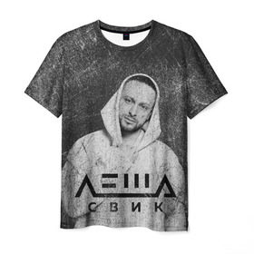Мужская футболка 3D с принтом Леша Свик в Белгороде, 100% полиэфир | прямой крой, круглый вырез горловины, длина до линии бедер | Тематика изображения на принте: музыка | певец | попмузыка | рэпер | свик