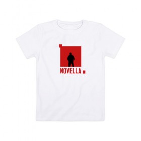 Детская футболка хлопок с принтом Novella в Белгороде, 100% хлопок | круглый вырез горловины, полуприлегающий силуэт, длина до линии бедер | Тематика изображения на принте: ivan valeev | novella | иван валеев | непростая | певец