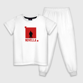 Детская пижама хлопок с принтом Novella в Белгороде, 100% хлопок |  брюки и футболка прямого кроя, без карманов, на брюках мягкая резинка на поясе и по низу штанин
 | ivan valeev | novella | иван валеев | непростая | певец
