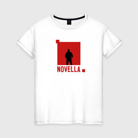 Женская футболка хлопок с принтом Novella в Белгороде, 100% хлопок | прямой крой, круглый вырез горловины, длина до линии бедер, слегка спущенное плечо | ivan valeev | novella | иван валеев | непростая | певец