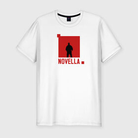 Мужская футболка премиум с принтом Novella в Белгороде, 92% хлопок, 8% лайкра | приталенный силуэт, круглый вырез ворота, длина до линии бедра, короткий рукав | ivan valeev | novella | иван валеев | непростая | певец